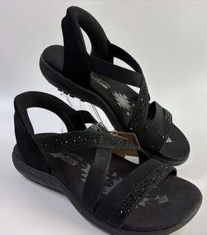 Skechers Modern Comfort-Season Slip-Ins: Reggae Slim-Summer Sparkle Women Size 7